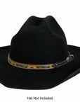 Sunflower Stitch Leather Cowboy Hat Band