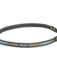 Stitch Turquoise Hat Band by American Hat Makers Angled View