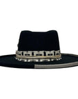 A back view of Lounge Black Felt Wool Hat 
