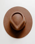 Aspen Brown Wide Brim Felt Fedora by American Hat Makers