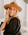 Aspen Brown Wide Brim Felt Fedora by American Hat Makers