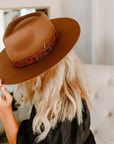 Aspen Brown Wide Brim Felt Fedora by American Hat Makers