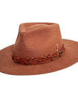 Aspen Brown Wide Brim Felt Fedora by American Hat Makers