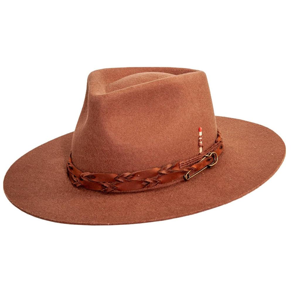 Atlanta - Wide Brim Fedora Hat- Brown Medium 56-58cm / Brown