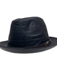 An angle view of balboa black hat