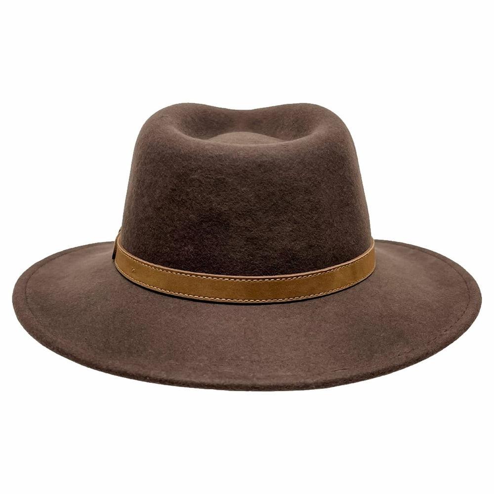 Boondocks Brown Felt Fedora Hat by American Hat Makers