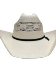 An front view of a Bozeman Straw Cowboy Hat