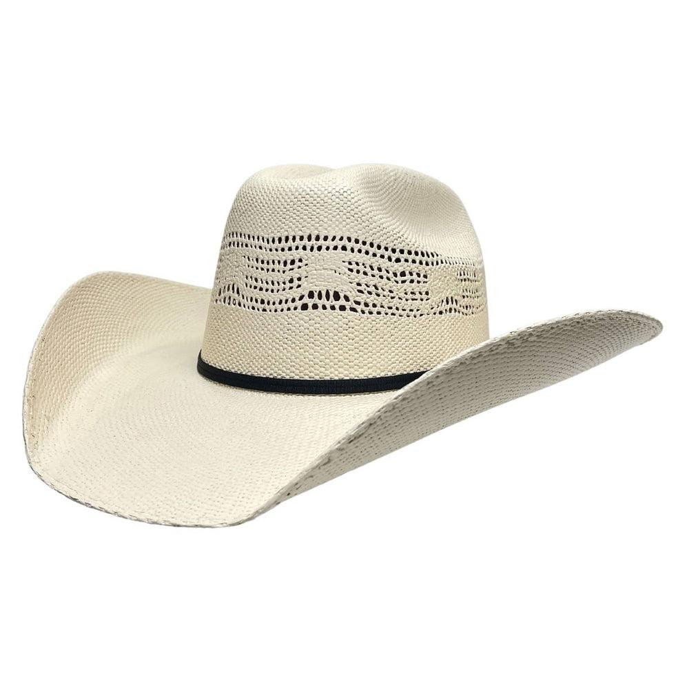 Bee Cool Straw Cowboy Hat Loose Weave Feathers Size 7 1/8 Western Mens Rodeo