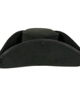 A side view of a Blackbeard Pirate Cowhide Leather Hat 