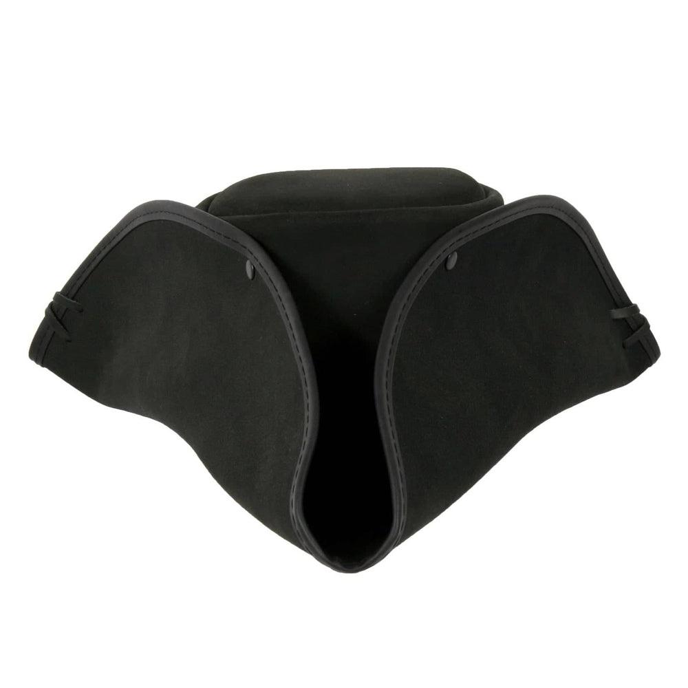 A front view of a Blackbeard Pirate Cowhide Leather Hat