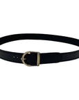 Carriage Black Leather Band with buckle by American Hat Makers