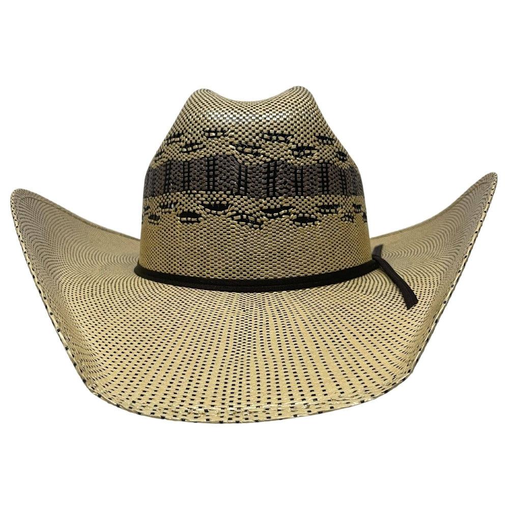 Bee Cool Straw Cowboy Hat Loose Weave Feathers Size 7 1/8 Western Mens Rodeo
