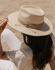 Corinth Ivory Wide Brim Straw Fedora by American Hat Makers