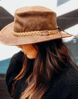 Crusher Copper Outback Leather Hat by American Hat Makers