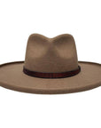 A front view of Hudson Bark Felt Fedora Hat
