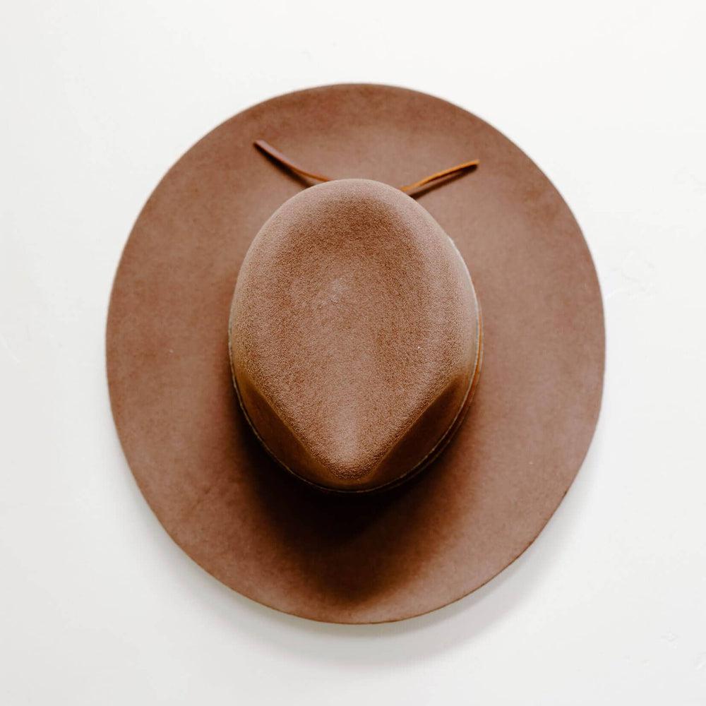 Borges & Scott Forester Wool Felt Fedora Cowboy Hat with wired brim, Wide  Brim