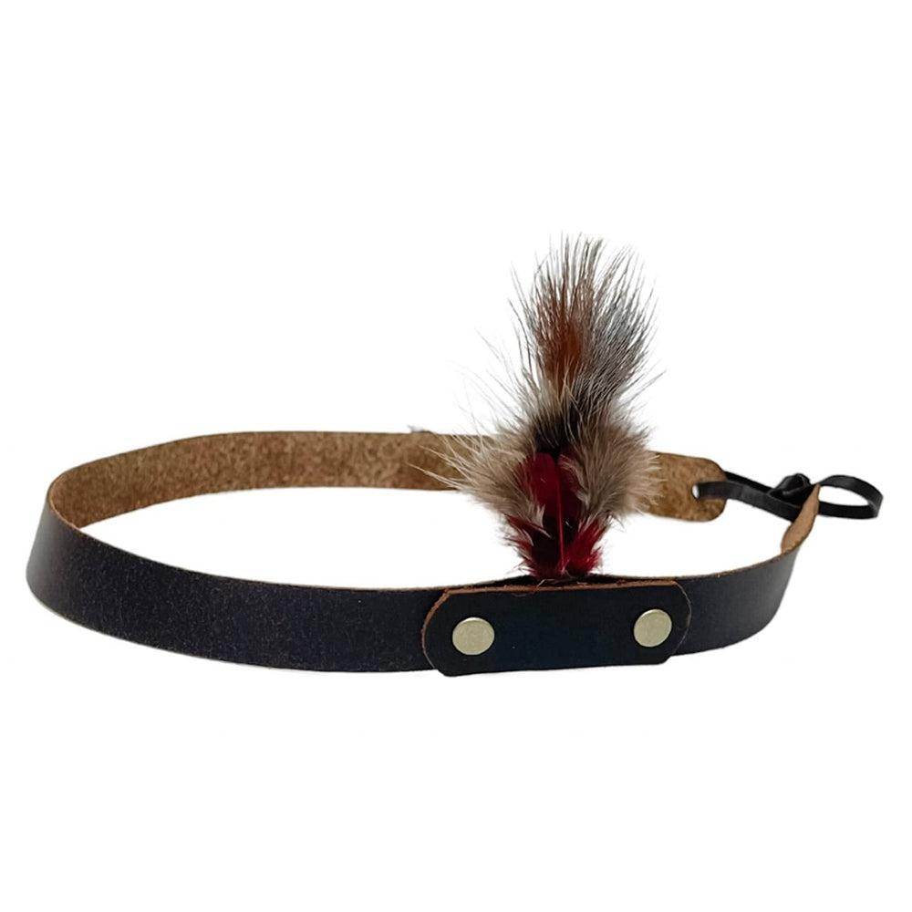 LT Brown Leather Band with feather on the sideby American Hat Makers