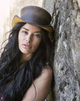 Unbanded Marlow Burnt Honey Top Hat by American Hat Makers