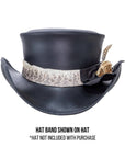 Rattlesnake with Deerskin Black Band by American Hat Makers
