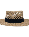 Front view of Saunter Natural Straw Sun Hat