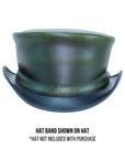 Shadow Cowhide London Green Leather Band by American Hat Makers