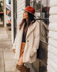 Summit Sangria Leather Felt Fedora Hat by American Hat Makers
