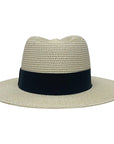 A back view of an Afternoon Cream Straw Sun Hat 