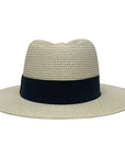 A back view of Sunday Cream Straw Sun Hat 