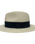 A side view of a Sunday Cream Straw Sun Hat