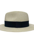 A side view of an Afternoon Cream Straw Sun Hat