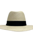 A back view of Panama Straw Fedora Hat 