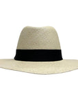 A back view of Panama Straw Fedora Hat