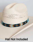 Arapaho multicolor beaded hat band by American Hat Makers