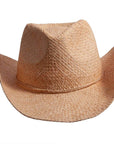 A front view of Belle brown straw hat 