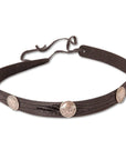 Front view of a Blazer Buffalo Nickel Leather Black Hat Band