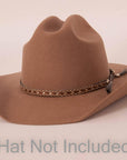Bodie Brown Hat Band on a brown felt hat