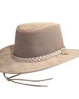 Suede Breeze Latte with Braided Band Sun Hat by American Hat Makers