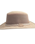 Suede Breeze Latte with Braided Band Sun Hat by American Hat Makers