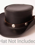Buffalo Brown Leather Band with Replica Buffalo Nickels on a top hat