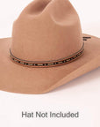 Dillon Black Hat Band on a brown felt hat