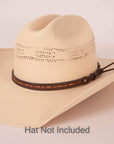 Dillon Brown Hat Band bon a cream hat