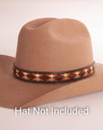 Fawn Sand Cowboy Hat Band on a brown hat