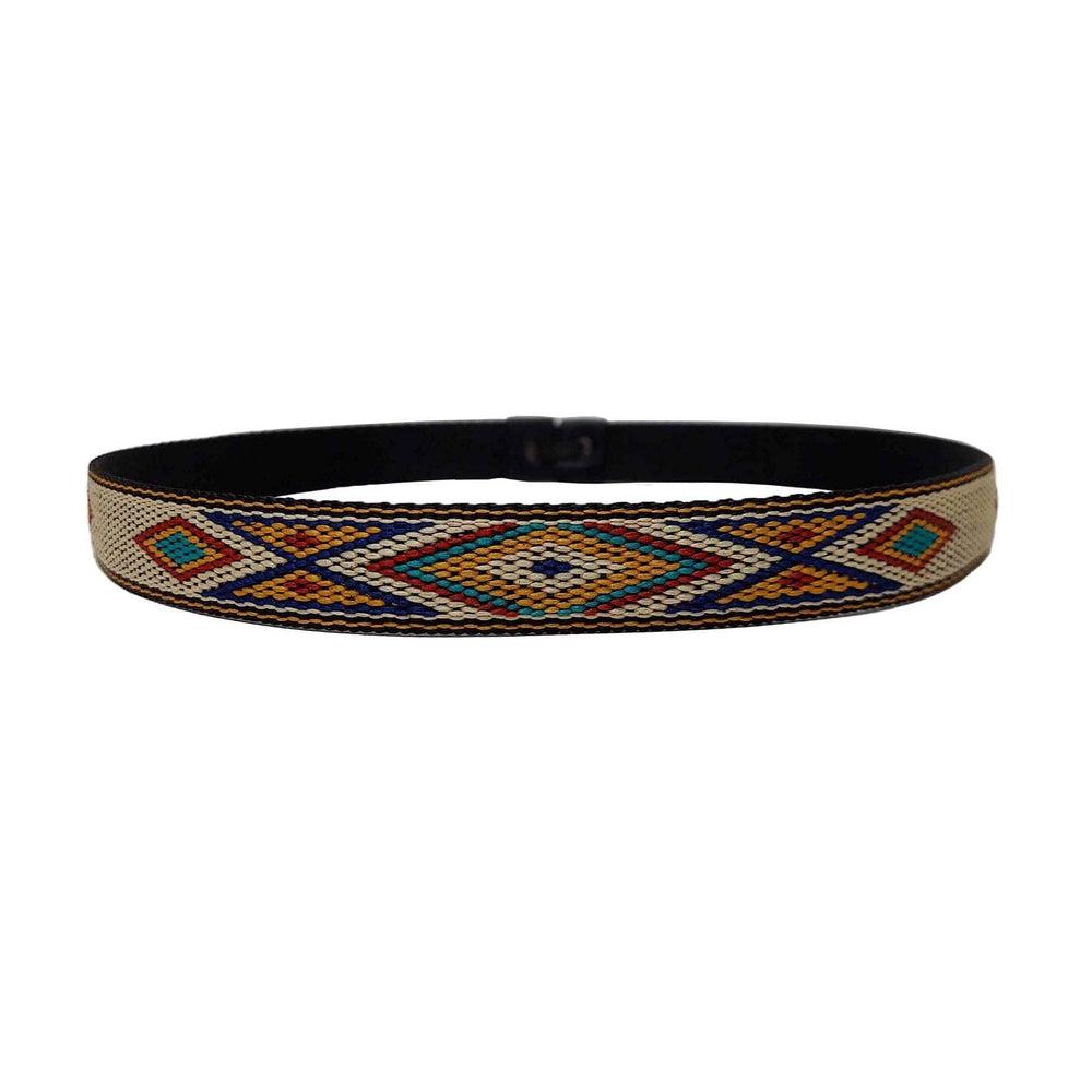 Front view of a Native American Western cowboy hat band