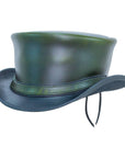 Hampton London Green Leather Top Hat by American Hat Makers