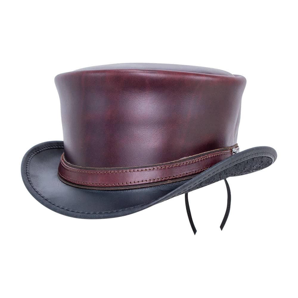 Hampton Napa Vino Leather Top Hat by American Hat Makers