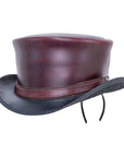 Hampton Napa Vino Leather Top Hat by American Hat Makers