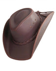 Hollywood Brown Leather Cowboy Hat by American Hat Makers