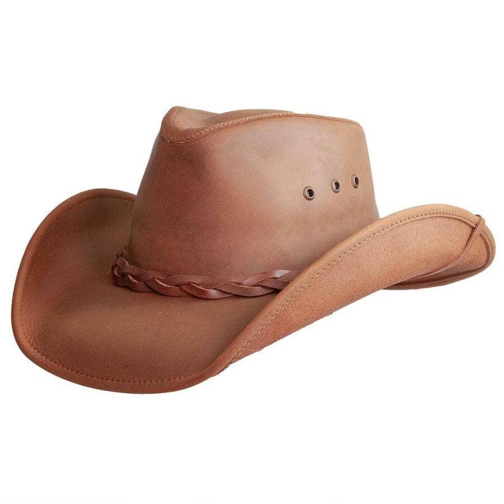 Hollywood Mens Leather Cowboy Hat – American Hat Makers