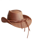 Rear view of Hollywood Copper Leather Cowboy Hat by American Hat Makers