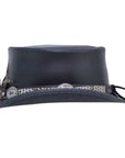 Marlow Black True Grit Leather Top Hat by American Hat Makers